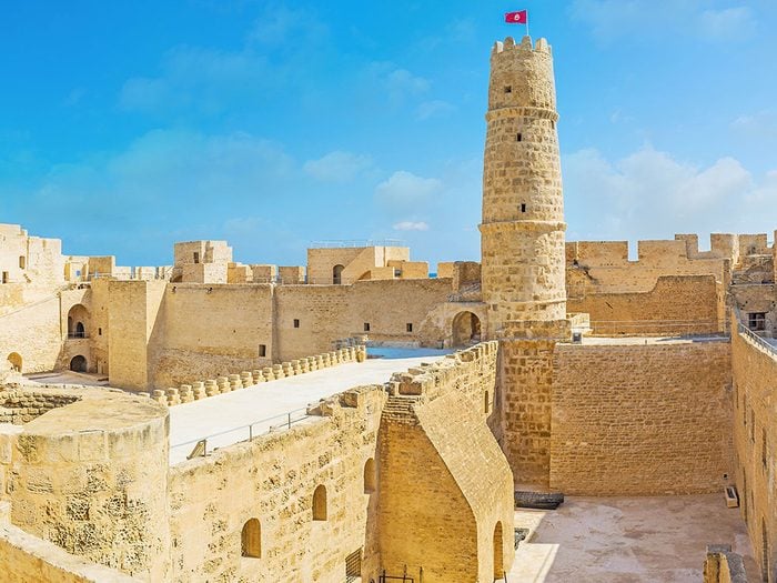Châteaux: Ribat de Monastir en Tunisie.