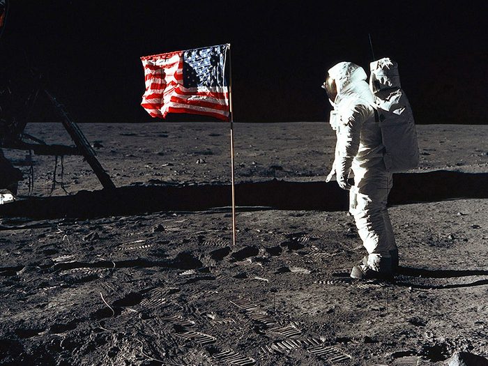 La première fois qu’un homme est photographié sur la Lune.