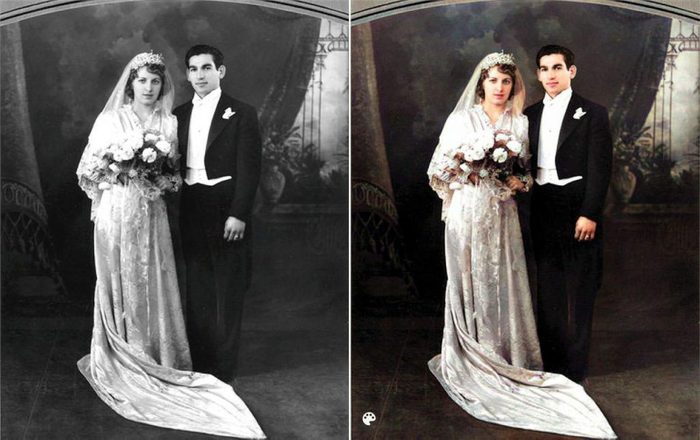 La photo colorisée des grands-parents paternels de Kim Kardashian.