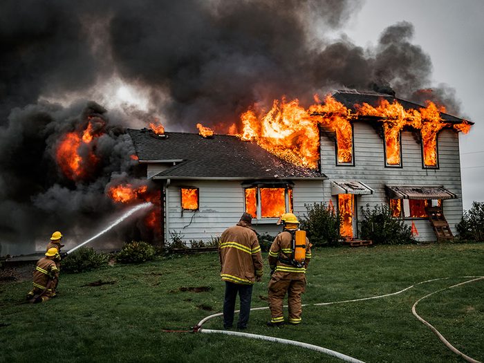 Les risques d'incendie domestique.
