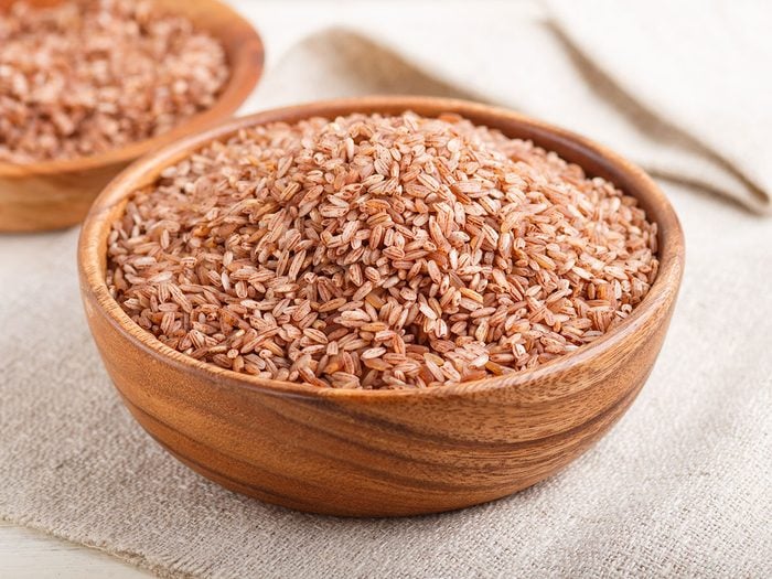 Il est recommandé d'acheter le quinoa et le riz brun précuit chez Costco.