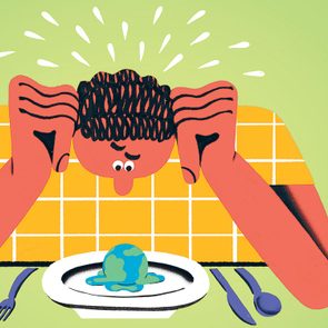 Changements climatiques: bien manger pour sauver la planète.