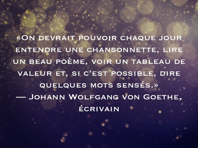 L'une des phrases de Johann Wolfgang von Goethe fait partie des 50 citations inspirantes pour le Nouvel An 2021.