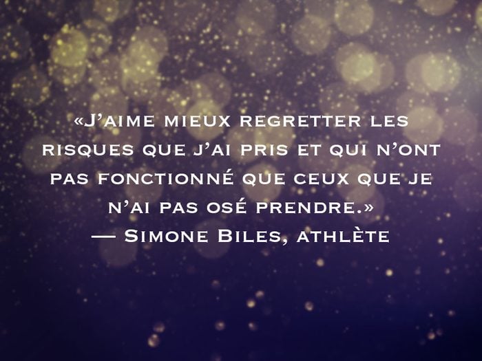 L'une des phrases de Simone Biles fait partie des 50 citations inspirantes pour le Nouvel An 2021.