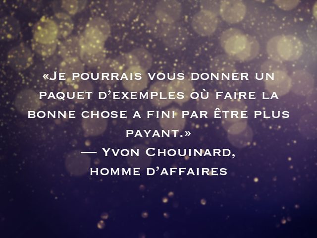 L'une des phrases d'Yvon Chouinard fait partie des 50 citations inspirantes pour le Nouvel An 2021.