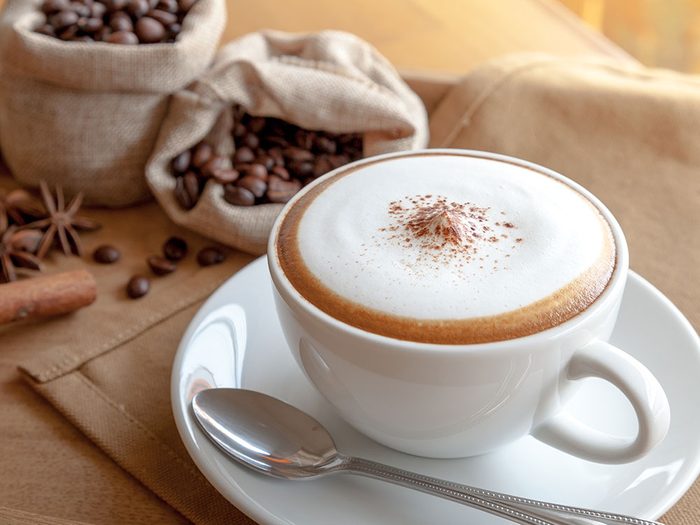 Types de café: le cappuccino.