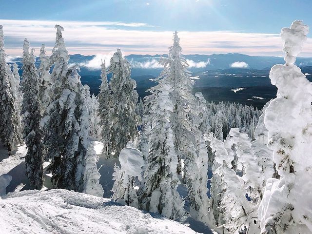 La beaut de l'hiver canadien  travers cette image du Big White  Kelowna, en Colombie-Britannique.