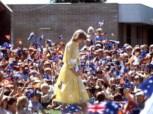 Photos de la princesse Diana en Australie en 1983 dans le cadre dune tourne royale.