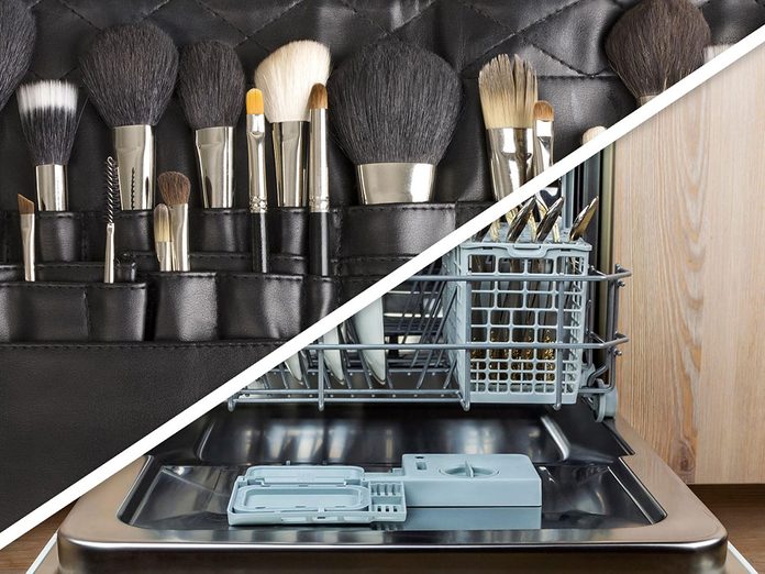 Vous serez surpris d'apprendre que vous pouvez désinfecter les pinceaux de maquillage au lave-vaisselle!