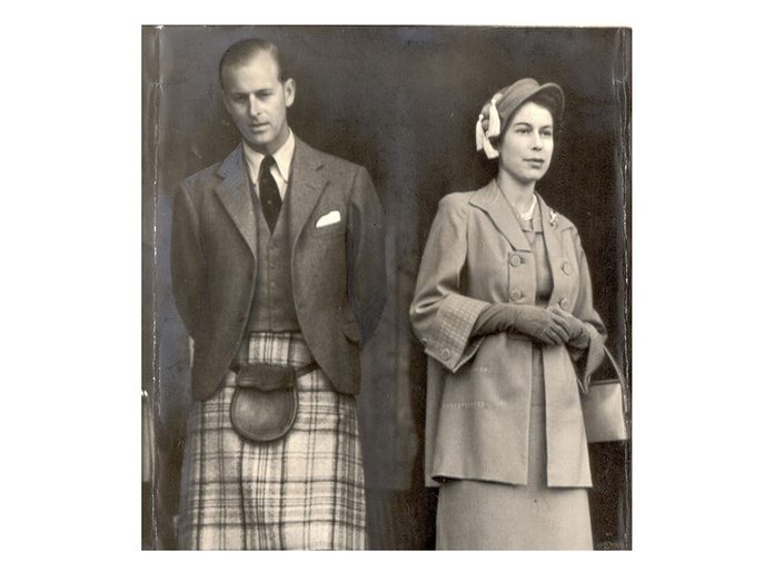 a Reine et son prince Philip en kilt.