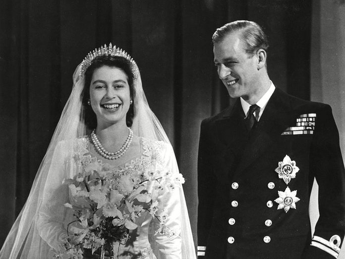 Le prince Philip en tant que nouveau marié.