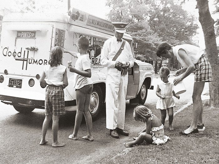 L'homme de la «Good Humor Company» dans les années 50.