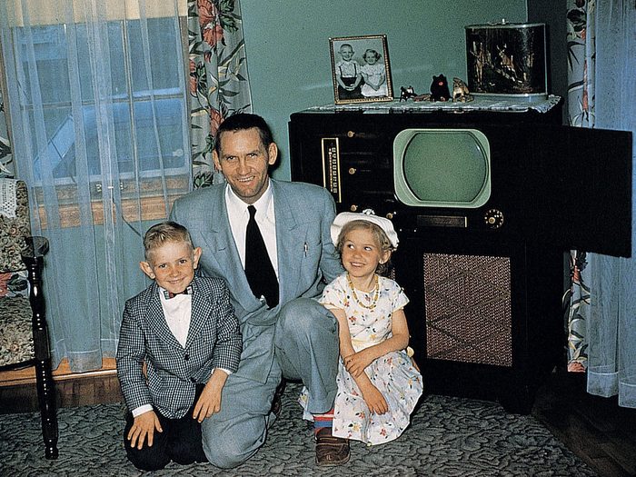 Les premiers postes de télévision dans les années 50.