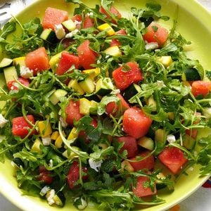 Salade de courges d’été et de melon d’eau