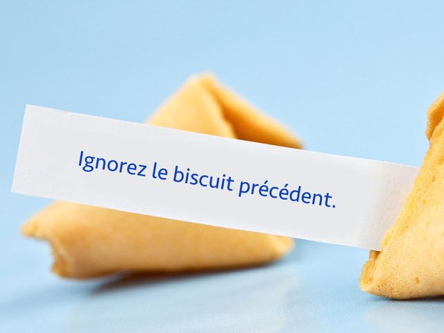 Des biscuits chinois aux messages inusits au sujet des autres biscuits.