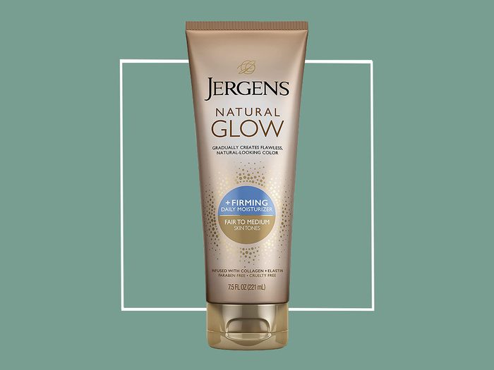 La lotion autobronzante pour le corps Natural Glow crème hydratante de Jergens.