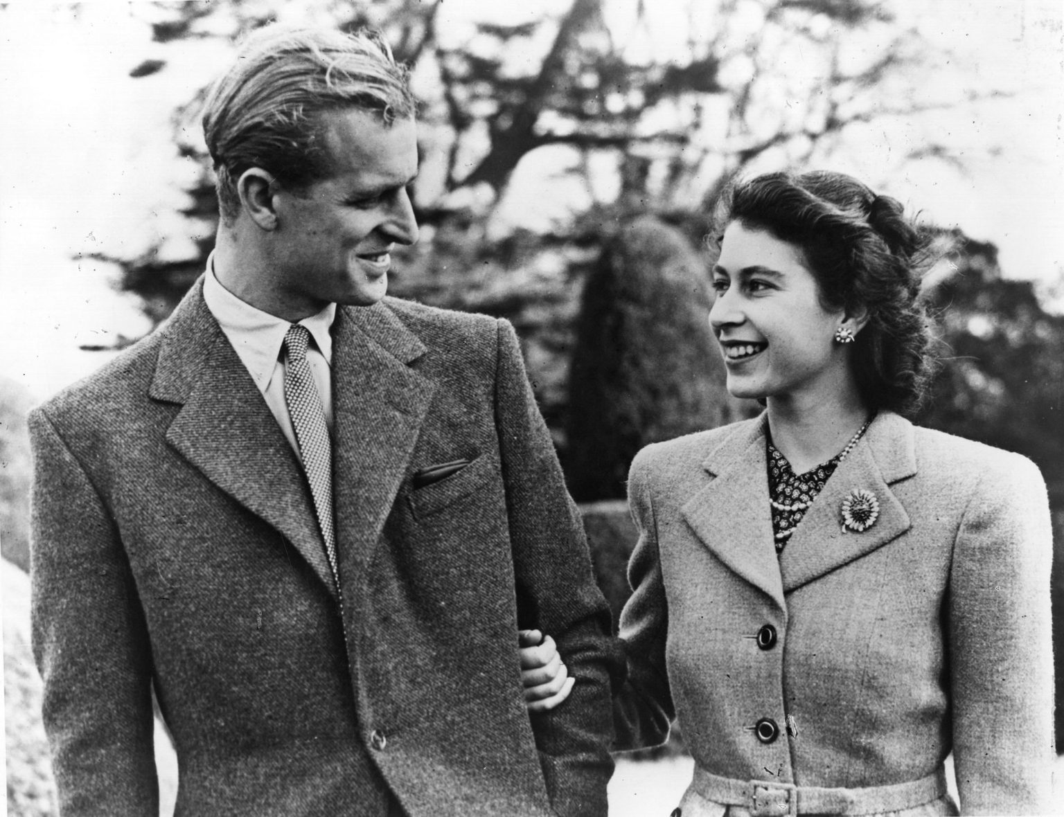 La reine Elizabeth et le prince Philip lors de leur lune de miel