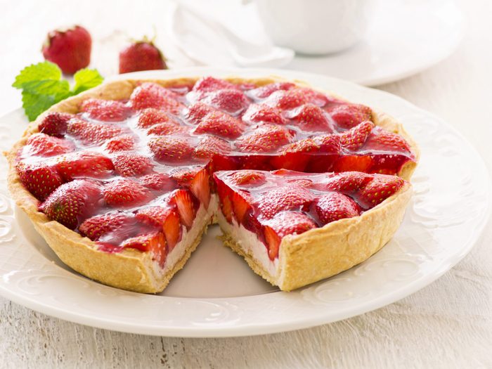 Essayez notre délicieuse tarte aux fraises et au yogourt