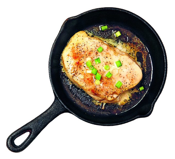 Oven Baked Swordfish In Butter With Green Onions And Ginger