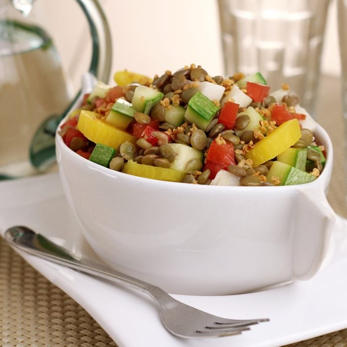 Salade chaude aux légumes grillés carré