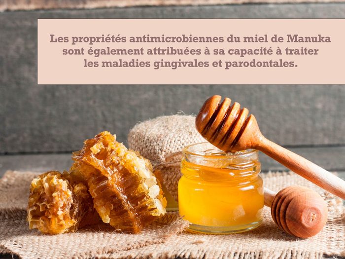 Le miel de Manuka traite la carie dentaire et la gingivite