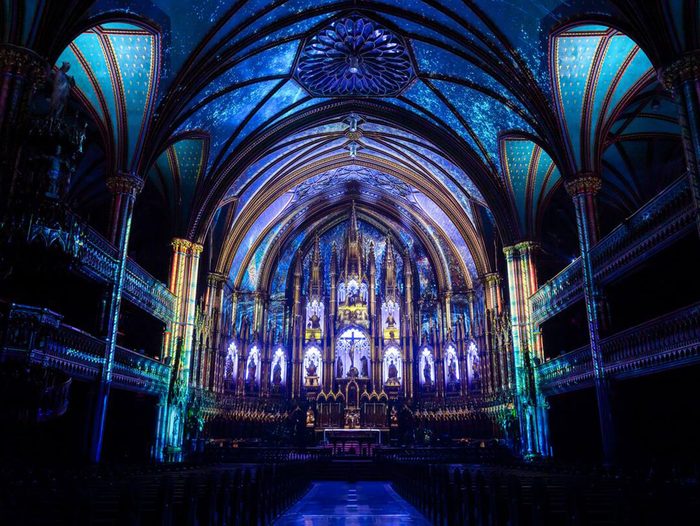La basilique Notre-Dame de Montréal.