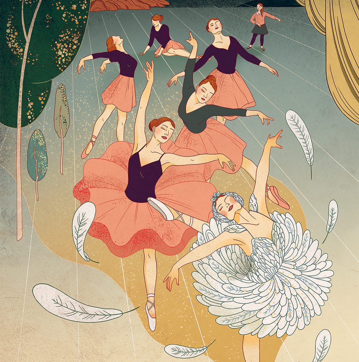 Illustration Ballerines Danse