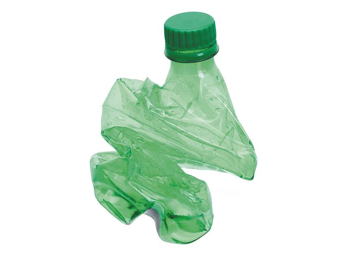 Crushed Green Water Bottle