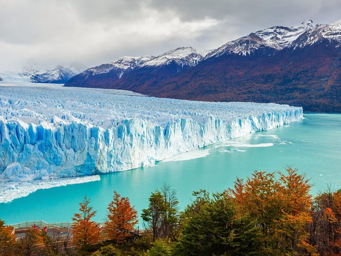 Un énorme glacier au cœur du paysage du Chili