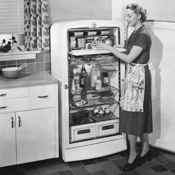 Ancien Temps Une Femme Cuisine 1940