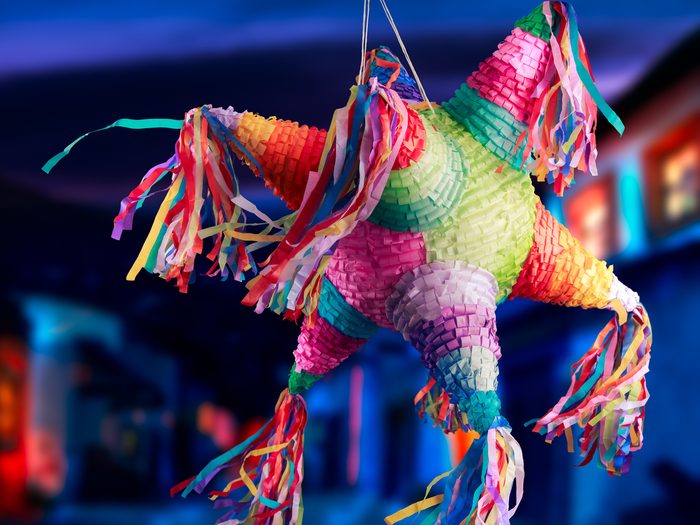Colorful,mexican,pinata,used,in,birthdays
