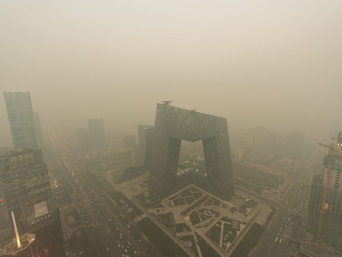 Smog Pekin Chine Usine Charbon