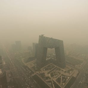 Le smog de Pekin en Chine.