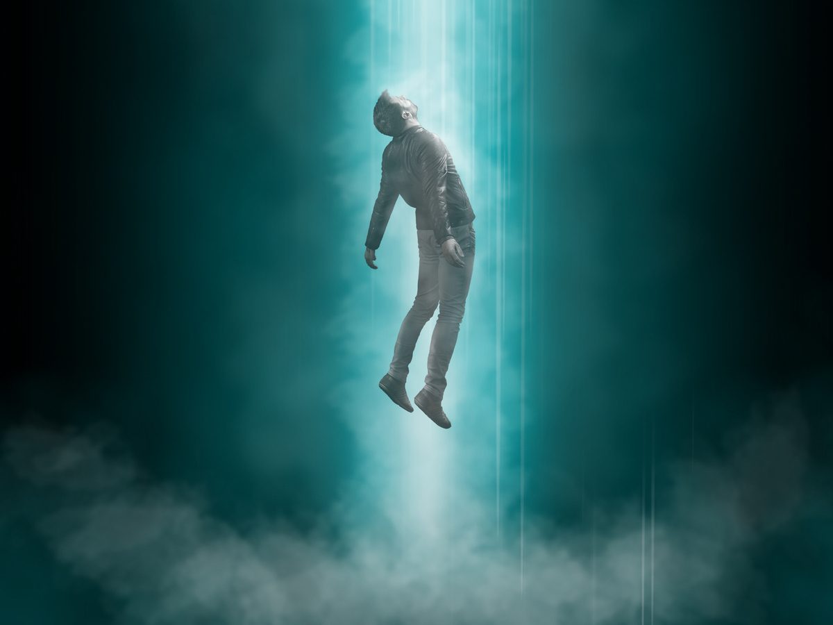 Man,being,abducted,by,ufo, ,alien,abduction,concept