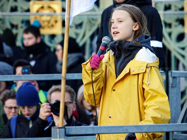 Greta,thunberg,at,the,"fridays,for,future",event,in,turin.