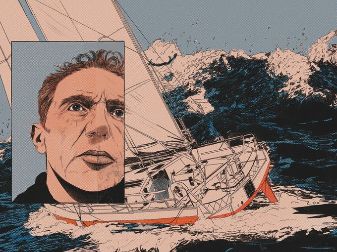 Illustration de l'article "Le marin contre l'océan" du magazine du mois de septembre.