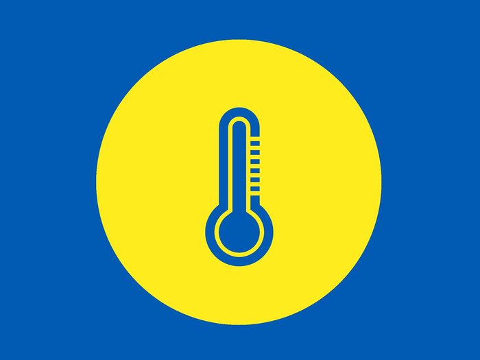 Une illustration d'un thermomètre pour un article sur les mythes météo.