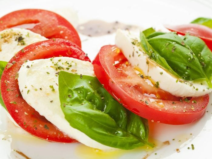 Salade de tomates et de mozzarella
