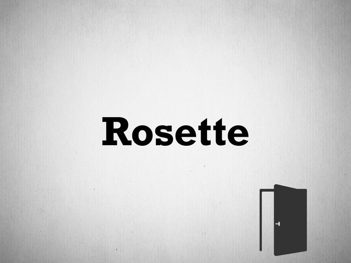 Architecture de maison: le mot rosette.