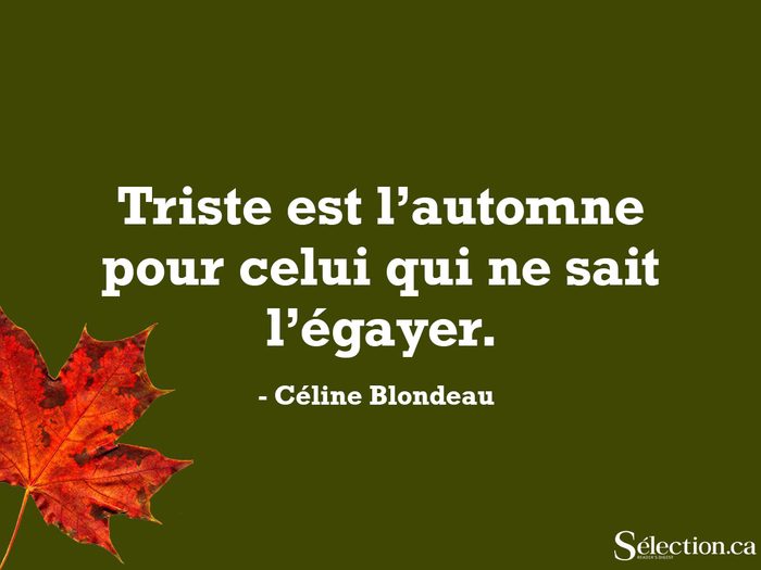 Citations automne de Céline Blondeau.