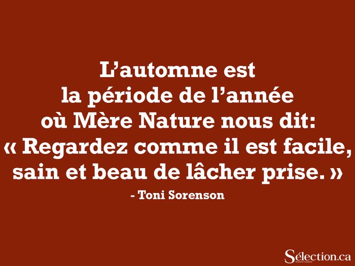 Citations automne de Toni Sorenson.