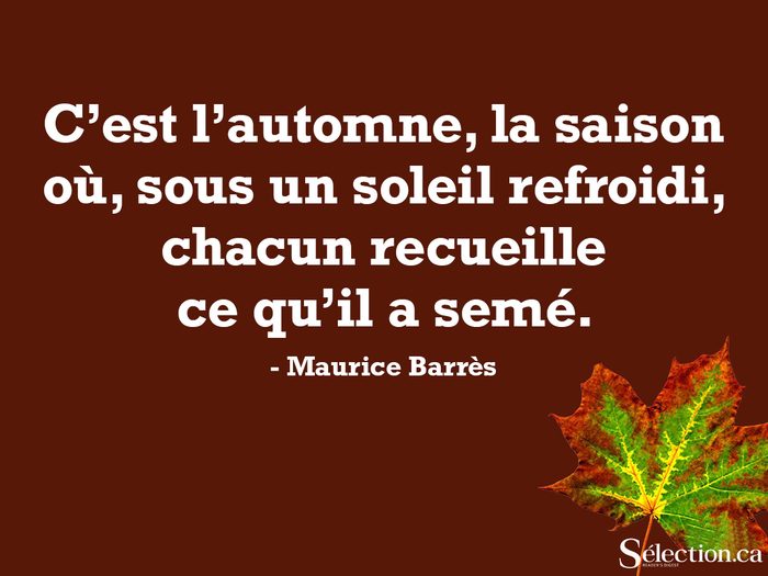Citation de Maurice Barrès.