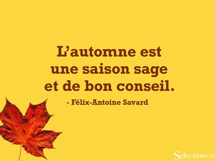 Citations automne de Félix-Antoine Savard.