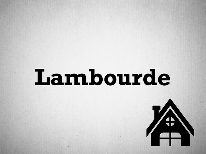 Architecture de maison: le mot lambourde.