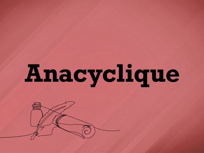 Figures de style: le mot anacyclique.