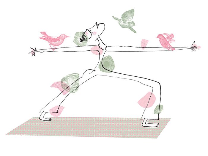 Faits sur le yoga: illustration d'une personne qui fait du yoga.