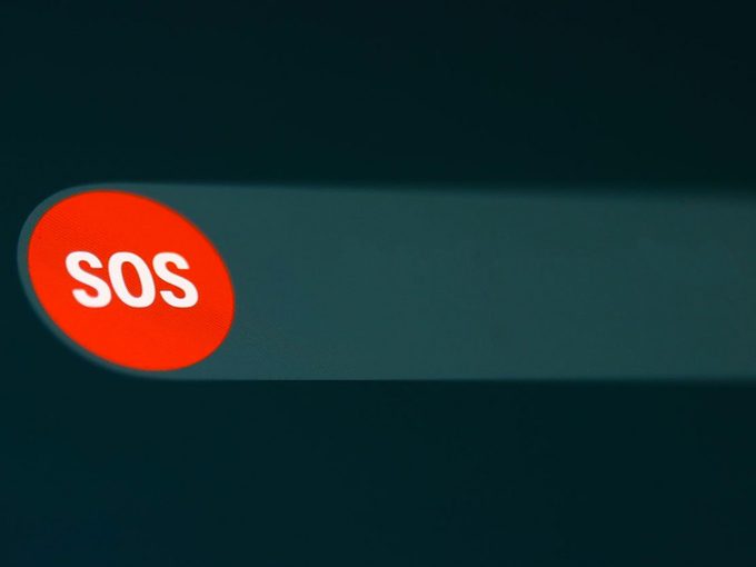 Le bouton SOS sur iPhone.